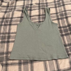 Sage green brandy Melville crop top.